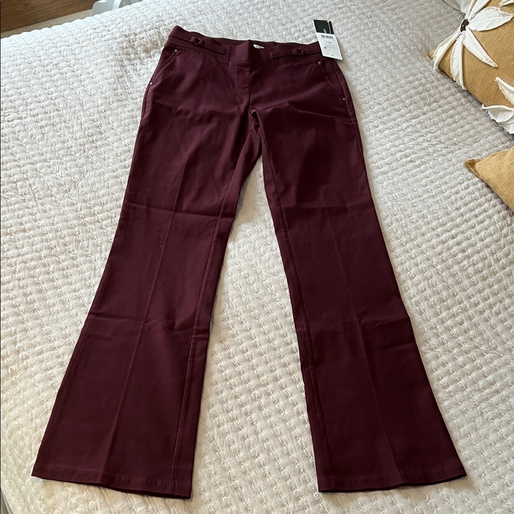89th & Madison Burgundy Women's Flare Pants Size X-Small